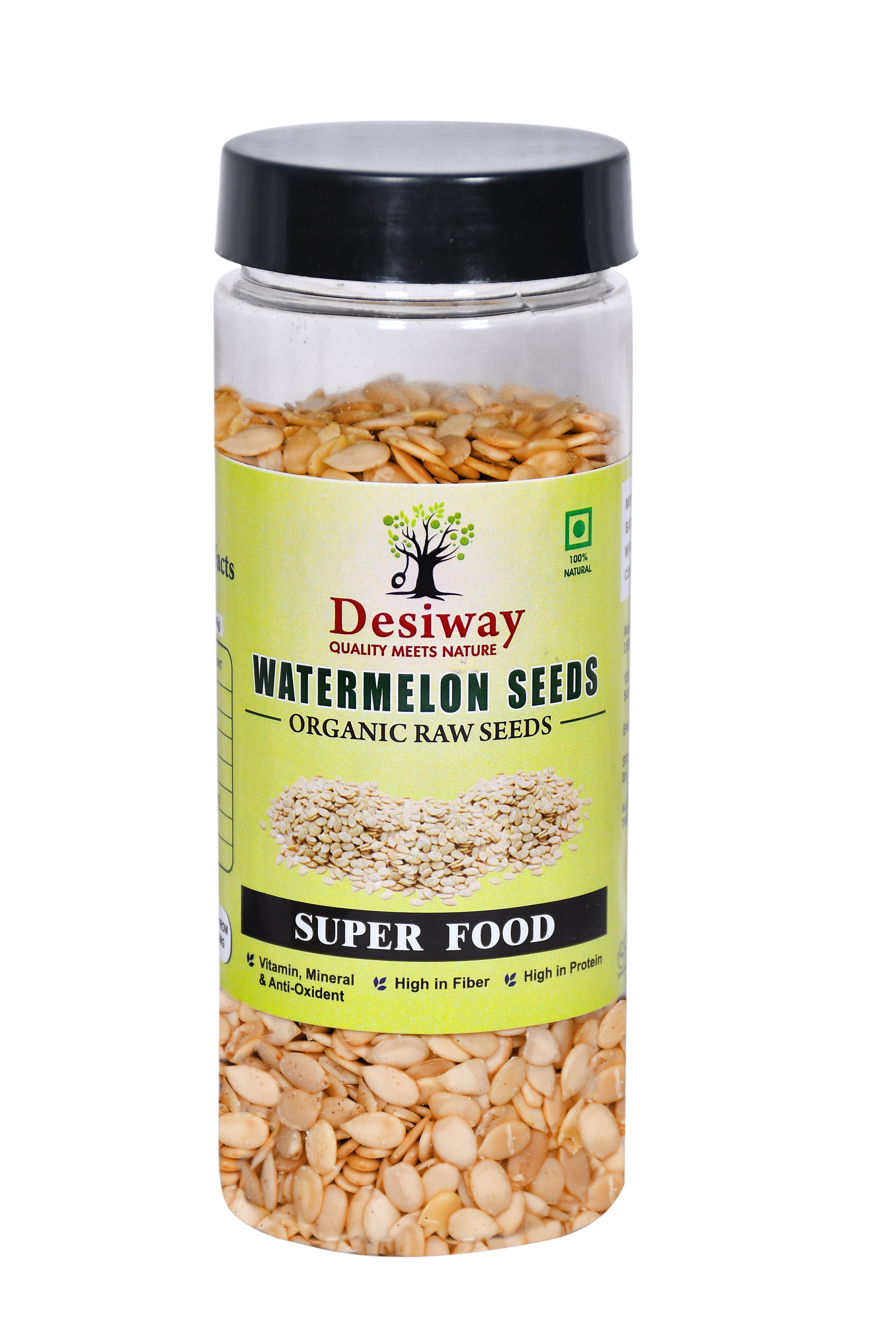 Desiway Organic Raw Watermelon Seeds | High Protein & Fiber Super Seeds 200gms