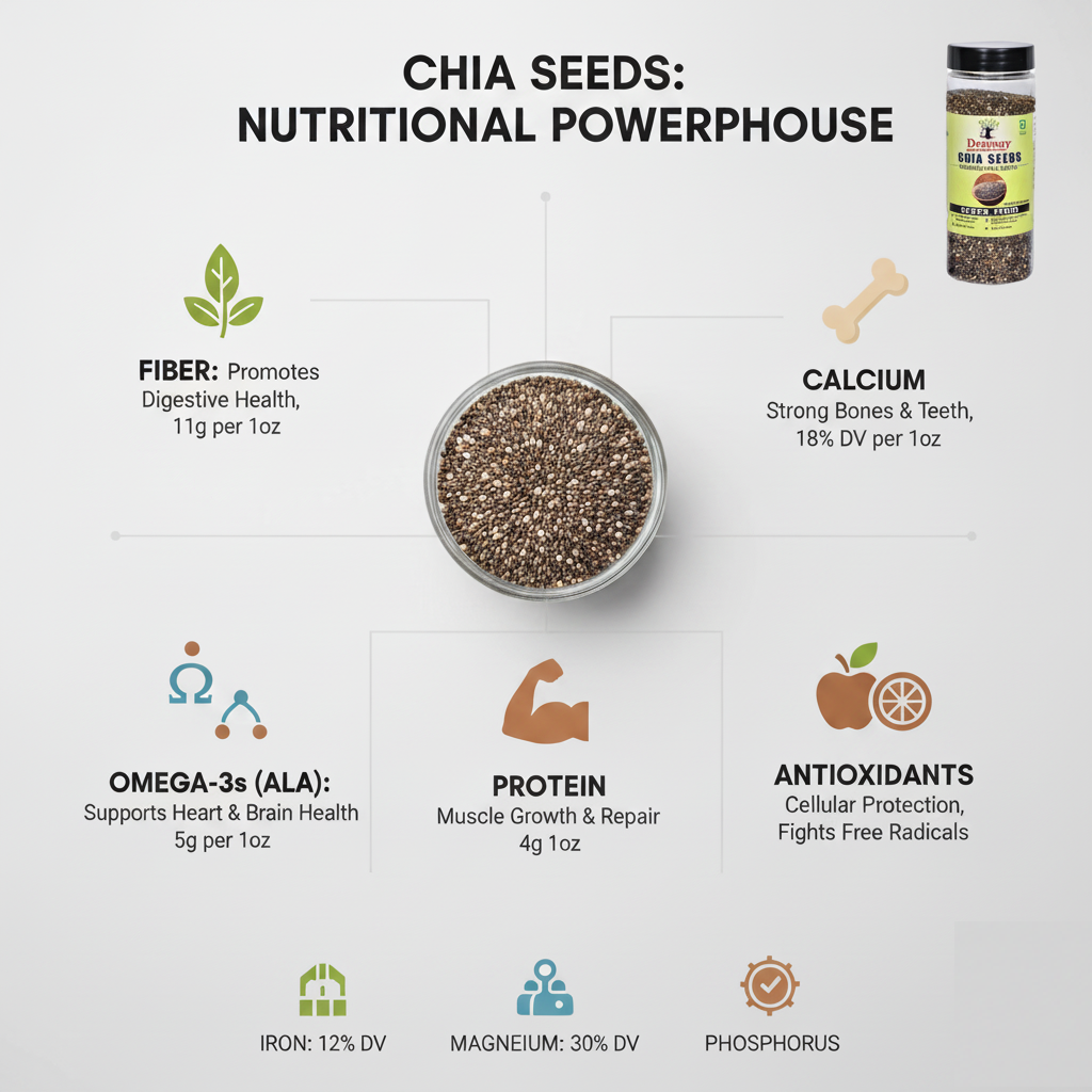 Desiway Organic Raw Chia Seeds 200g, Super Food, Rich in Omega-3 and Protein, High in Fibre | Organic Chia Seeds 200gm