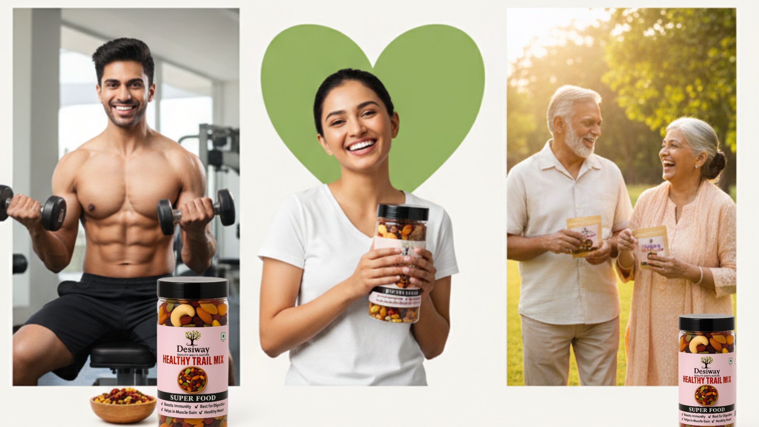 Desiway Healthy Trail Mix Superfood, Premium Nuts and Seeds, 200g, Supports Immunity and Digestion