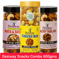 Desiway Dry Fruits Combo | Trail Mix, Breakfast Mix & Olive Oil Roasted Snacks Mix