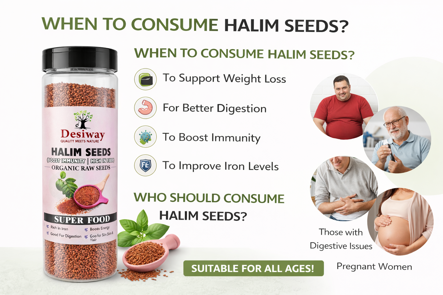 Desiway Halim Seeds (Garden Cress Seeds) 200g | Rich in Iron & Protein | Natural Superfood for Energy & Immunity | 100% Pure & Fresh