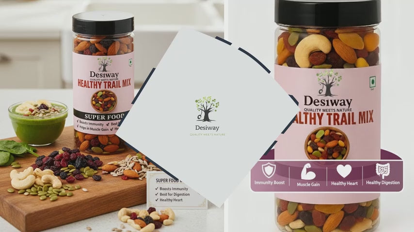 Desiway Healthy Trail Mix Superfood, Premium Nuts and Seeds, 200g, Supports Immunity and Digestion